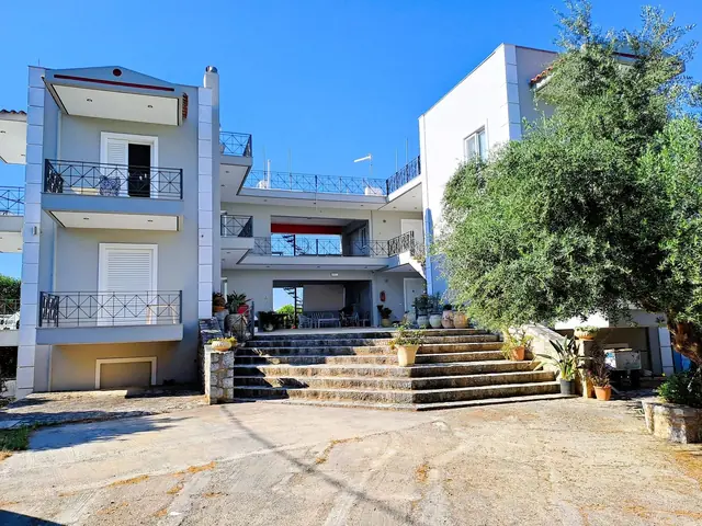 Το κτίριο μέσα στις ελιές